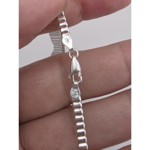 GRADUATED COLLAR NECKLACE ITALY 925 STERLING SILVER - Picture 15 of 16
